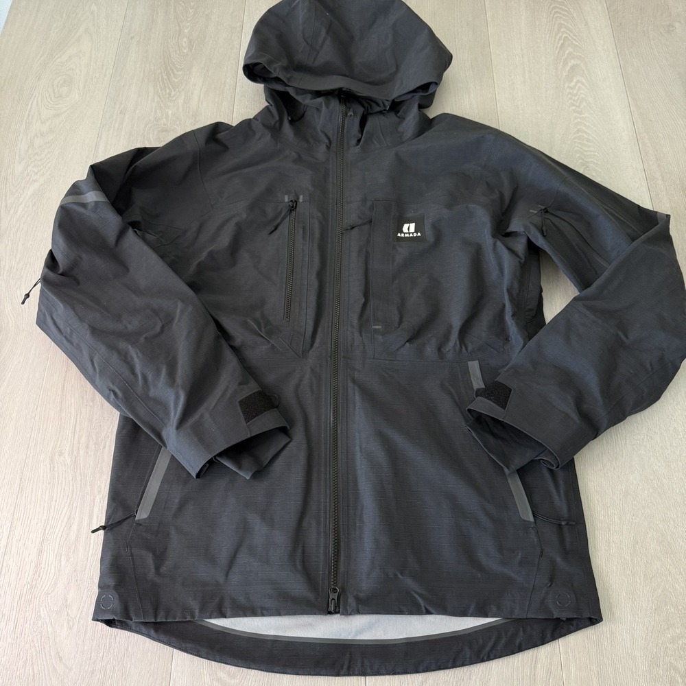 Armada Ski Jacket Mens M Medium Hooded Softshell Waterproof Hooded Black